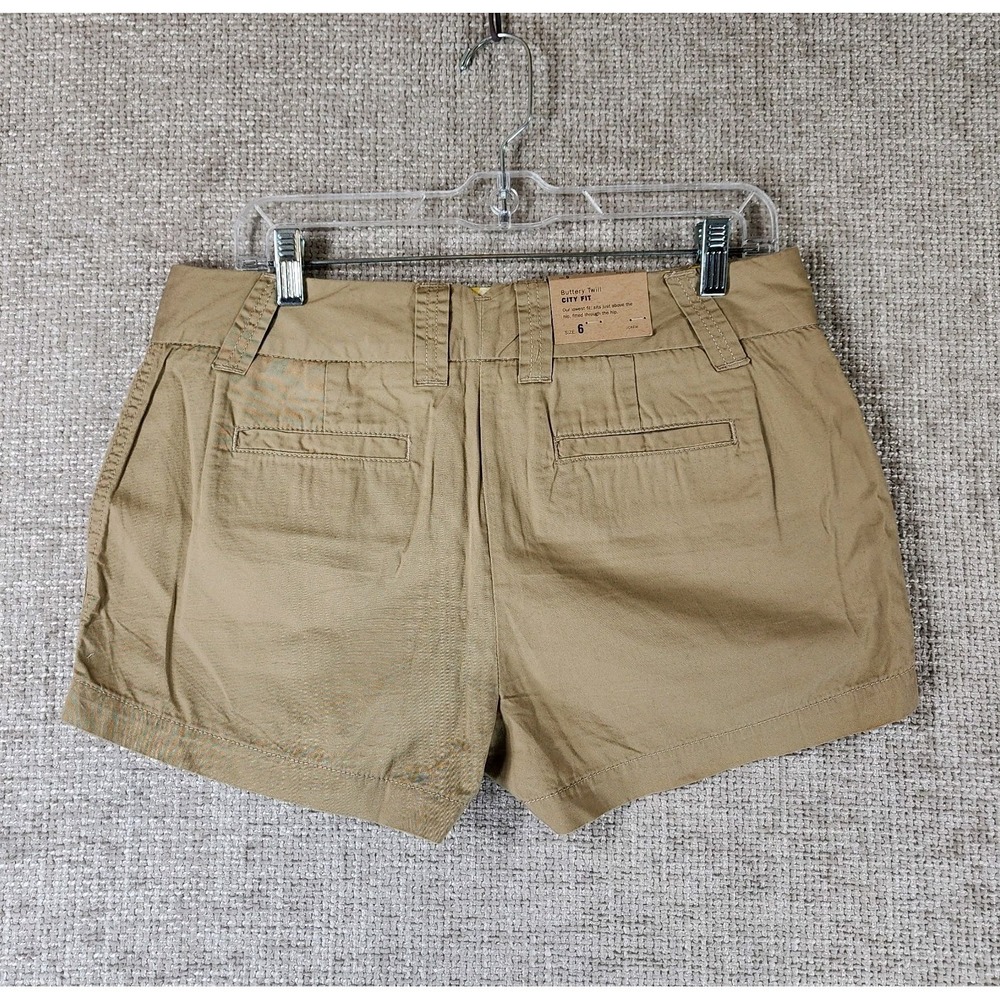 J.Crew Buttery Twill City Fit Chino Shorts Womens 6 Khaki Lightweight NWT - Picture 7 of 14